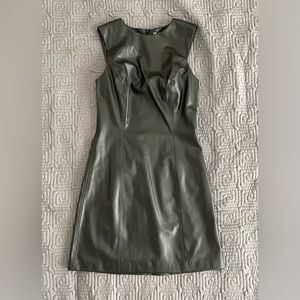 Zara Pleather Mini Dress in Black Size Small